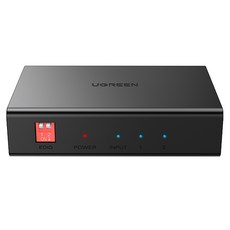 UGREEN 綠聯 4K 60Hz HDMI 雙螢幕鏡像分配器, 1個, 黑色