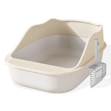 doongdoongpet 開放式貓砂盆, 1個, 奶油色