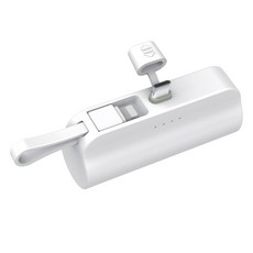 스미다 PD 18W 고속충전 일체형 도킹 배터리 Type-C with 8Pin 5000mAh, SM-AB5000PD-C, 화이트