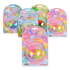 綜合迷你Q彈好朋友 觸覺發展玩具 6入, 混合顏色, 1套