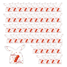 스타리움 간식 답례품 구디백 간단 포장봉투, Happy, 50개
