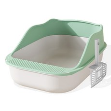 doongdoongpet 開放式貓砂盆, 1個, 綠色