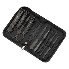 OYGYU 各式指甲剪9件組, 1套, 夾鏈袋 黑色