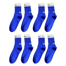 LOVLOCO 舒適休閒重點高爾夫襪 4雙組, 藍白色, 1套