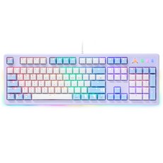 ABKO Ice Cube 光學電競機械式標準型鍵盤, 紫丁香色, AN07C, 青軸