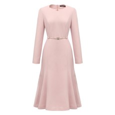 미니멈 여성용 벨티드 훌 A라인 원피스