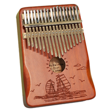 Toppia 簡約卡林巴琴 17音-揚帆啟航 復古護板, 1個