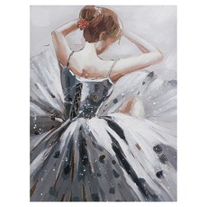 Allode 禮服少女 DIY 寶石十字繡 方形 40 x 50 cm, NO.10 黑色薄霧, 1套