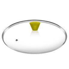 Auteur 防溢強化玻璃鍋具平底鍋蓋 橄欖綠, 28cm, 1個