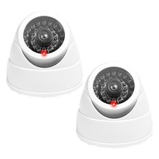 Boorepick 高級型CCTV模型圓頂攝影機 白色, 2個