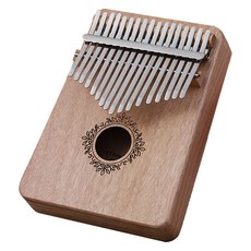 Topia 簡約卡林巴琴 原木桃花心木 禮品套組, 1個