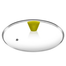 Auteur 防溢強化玻璃鍋具平底鍋蓋 橄欖綠, 20cm, 1個