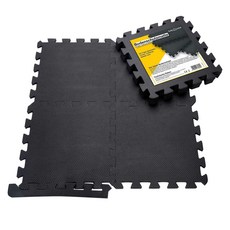 Likes 健身地墊 9片組, 黑色, 1套