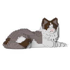 JEKCA 엎드린 랙돌 고양이 블럭 포인티드, 혼합색상, 1개