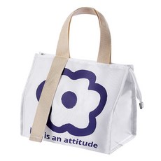 Allode 可愛印花便當袋, 1個, NO 03 白色