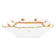 Herend 아포니 사각 샐러드 플레이트 200, 오렌지, 1개