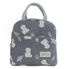 Allode 動物圖案午餐袋, 1個, NO 02 灰色小狗