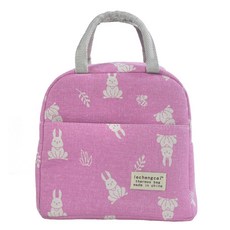 Allode 動物圖案午餐袋, 1個, NO 03 粉紅兔子