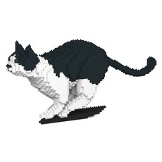 JEKCA 奔跑的乳牛虎斑貓積木, 混色, 1個