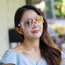 Mach 透明運動變色護目鏡, 1個, 白色 + 紅色