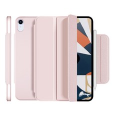 MOHARLAB iPad 磁吸摺疊保護套 附Apple Pencil收納槽, 1個, 02 粉紅色