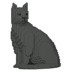 JEKCA 坐姿俄羅斯藍貓積木, 混合色, 1個