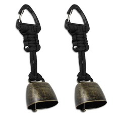 얼리포츠 캠핑 배낭종 등산 삼각 카라비너 도어종 2p 세트, 블랙, 1세트