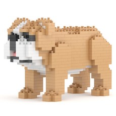 JEKCA 迷你英國鬥牛犬狗狗積木, 混和顏色, 1個