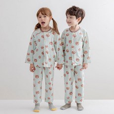 HOLABABY 童款9分餅乾熊睡衣睡褲套裝