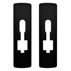 Milre 美樂 推拉式電子鎖補強板 黑色, 補強板 (推拉式專用), 2個