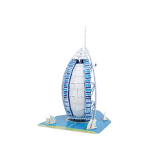 DIY 紙製觀光景點 3D 成人拼圖, 100件, 帆船飯店, 1個