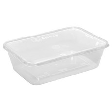 Happypack 透明方形射出容器 B750, 50個, 1入