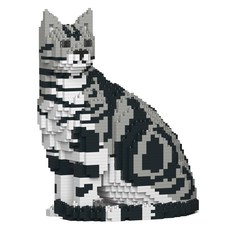 JEKCA 坐姿美國短毛貓積木, 混合色