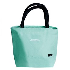 Allode 簡約字母午餐袋, 1個, NO 02 薄荷綠