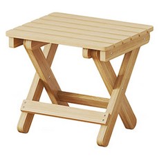 Ttabongoppa 露營折疊便攜木製矮凳 28 x 22 x 26 cm, 米色, 1個