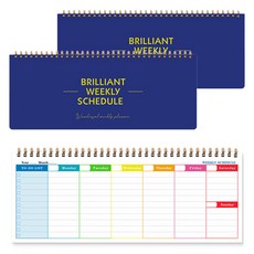 마켓감성 위클리 플래너 메모장, 블루, 3개
