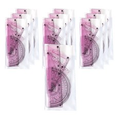 Maket Gamseong 刻度尺4件組, 粉紅色, 10套