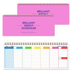 Maket Gamseong 週計畫便條紙, 玫瑰色, 3個