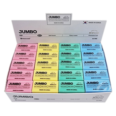 HWARANG Jumbo PP彩色迷你橡皮擦4種 x 15入組, 粉紅色, 綠色, 黃色, 藍色, 1套