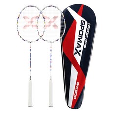 SPOMAX SPORTS Rapid Pro 羽球拍 SR1800 2入 + 全罩式拍套組, 1套