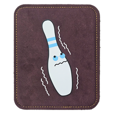 愛球角色保齡球皮革擦球巾 顫抖球瓶, 1個, 酒紅色