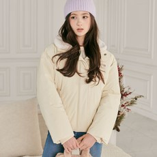 applepink 女童款毛領短版澎澎外套 S702