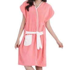 基本簡約柔軟浴袍, 1個, 粉紅色
