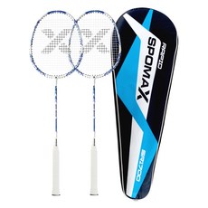 SPOMAX Rapid 羽球拍 SR1700 2入 + 全罩式拍套組, 1套