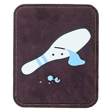 球瓶角色 最後一瓶 保齡球皮革擦球巾, 1個, 4.酒紅色