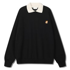 ILLUSO 男款雙面棉快樂柴犬Logo雙色寬鬆大學T