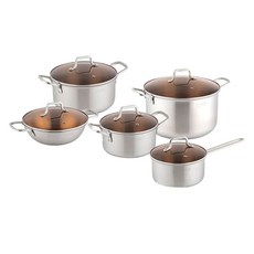 LiViNG ART K-Cook 電磁爐鍋具5件組, 1套, 單一顏色, 18cm單柄鍋 + 20cm雙耳鍋 + 28cm湯鍋 + 24cm湯鍋 + 22cm宮廷火鍋