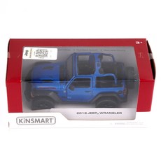 KiNSMAR 2018 Jeep Wrangler 敞篷玩具車 KT5412A, 藍色, 1個