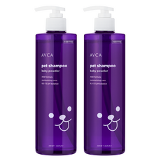 AVCA 狗狗深層保濕溫和洗髮精 嬰兒爽身粉香, 2個, 500ml