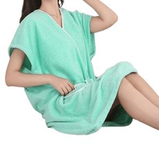 베이직 심플 뽀송뽀송 샤워가운, 그린, 1개